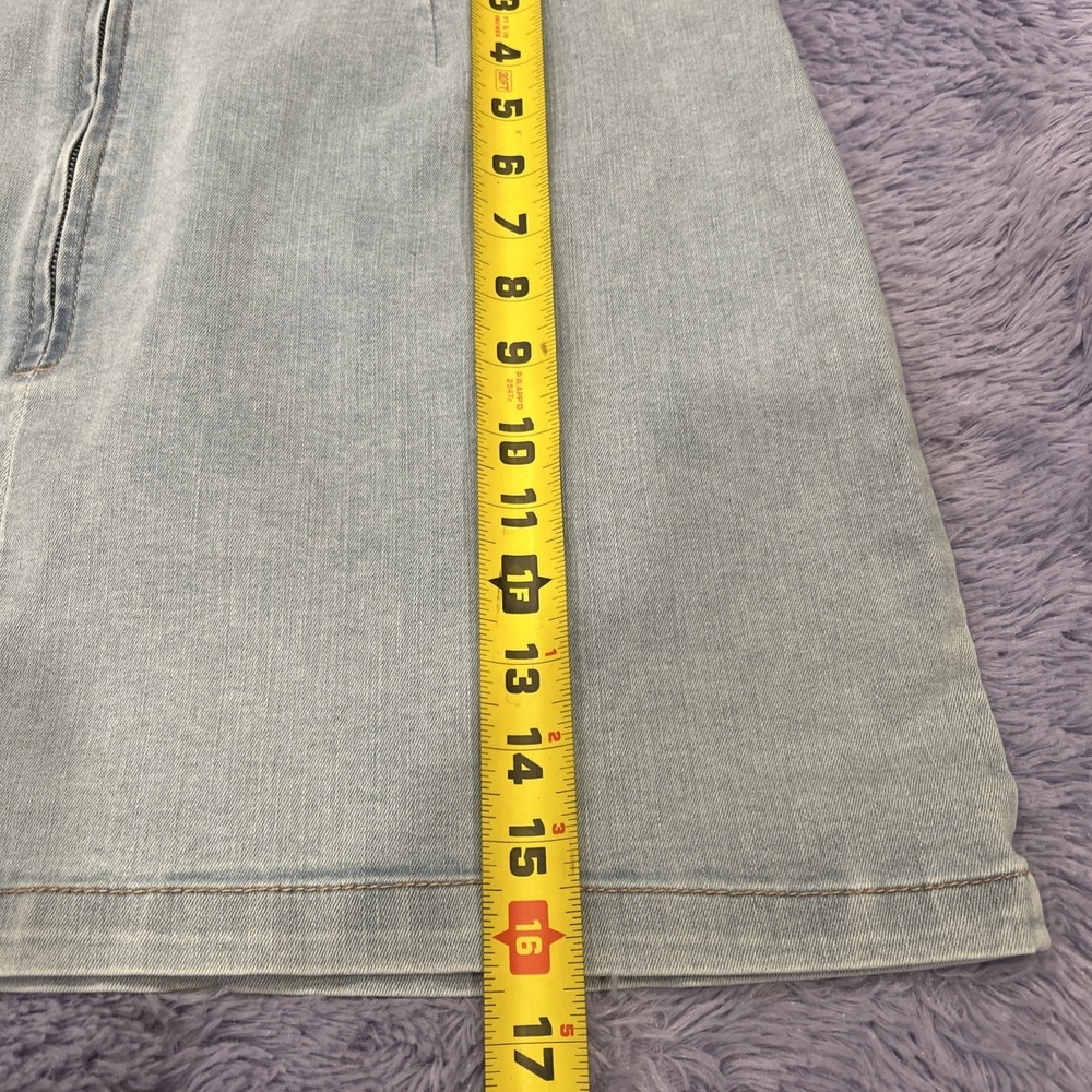 Wild Fable Light Wash Denim Cotton Blend Mini Skirt Womens 18 - Picture 6 of 6